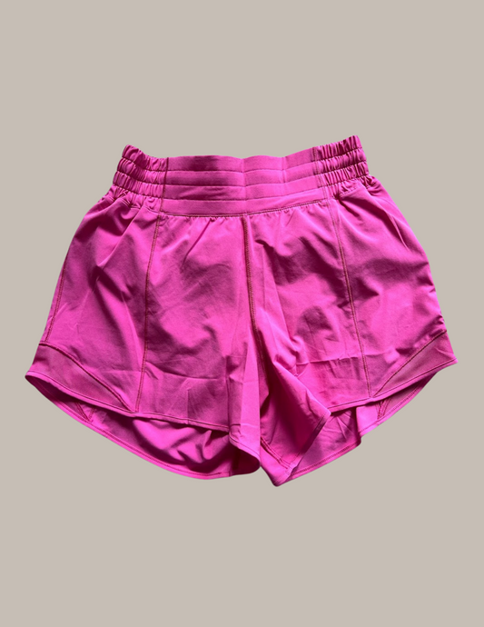 Hotty Hot High-Rise Short 4" - Sonic Pink