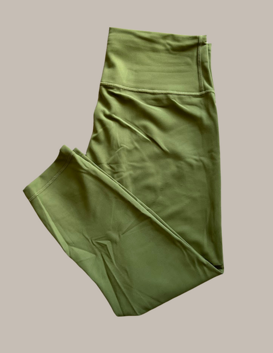 Wunder Train High-Rise Crop 23" - Bronze Green