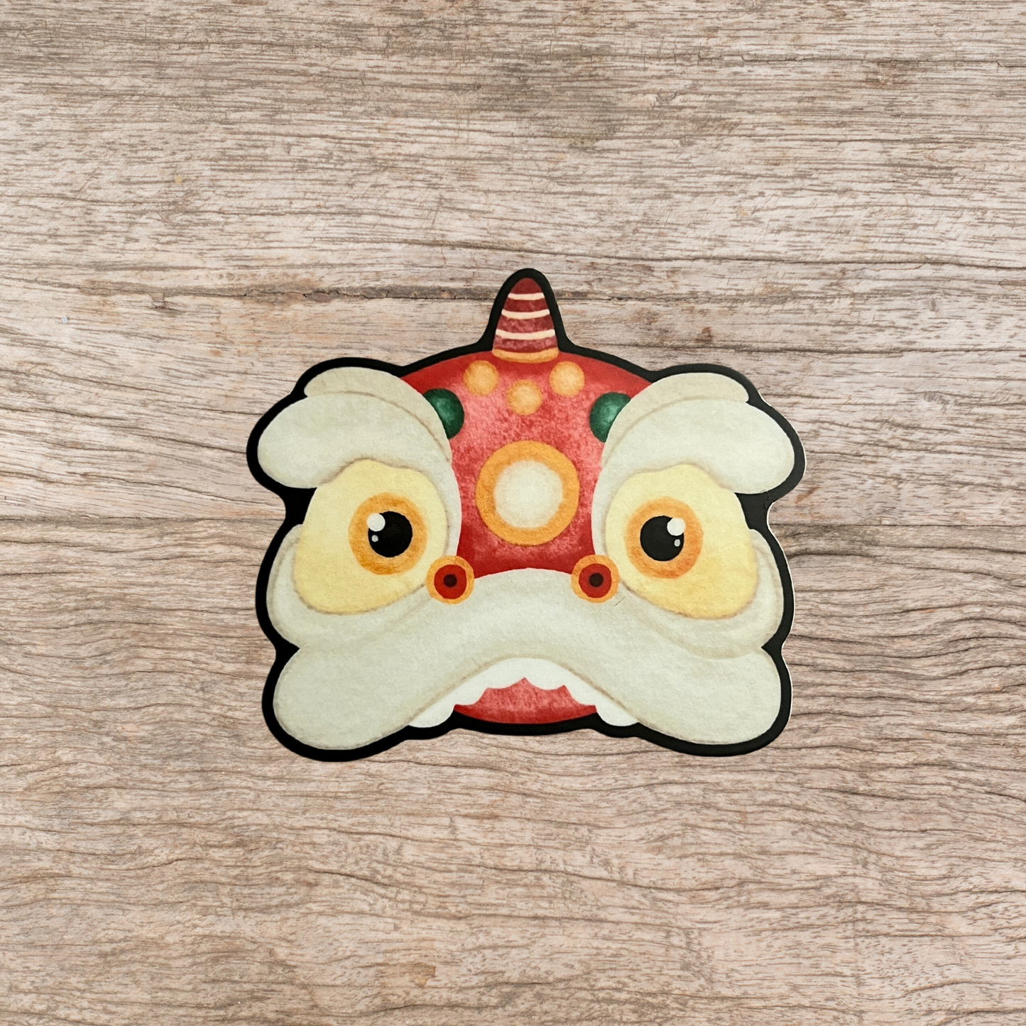 Dragon Head Dragon Dancing Good Luck Lunar New Year Sticker